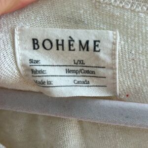 Boheme Goods L/XL hemp cotton long sleeve dress